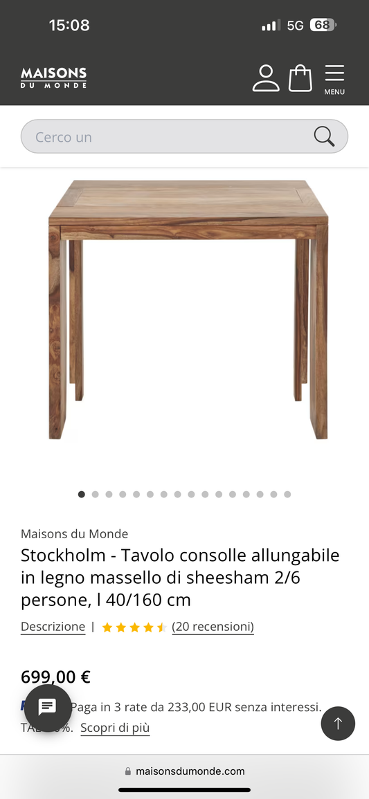 STOCKHOLM Console allungabile
