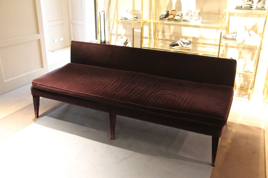 DIVANO velluto bordeaux 200x80x50