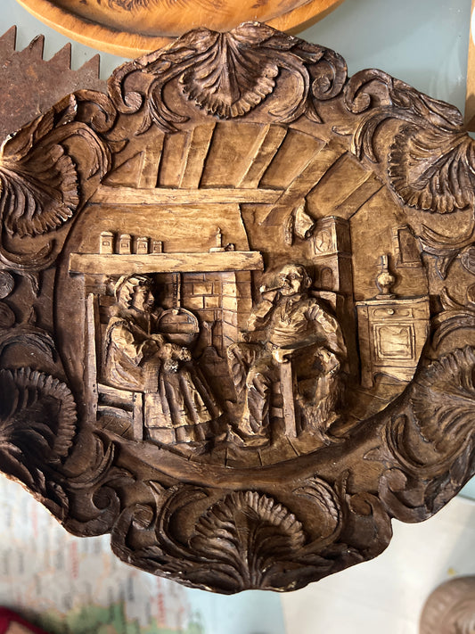Piatto in legno da muro