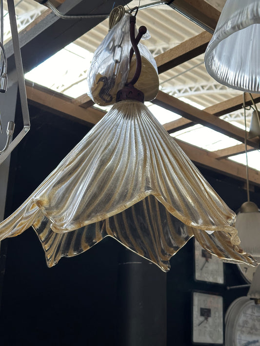 Lampada a sospensione Wave in vetro di Murano