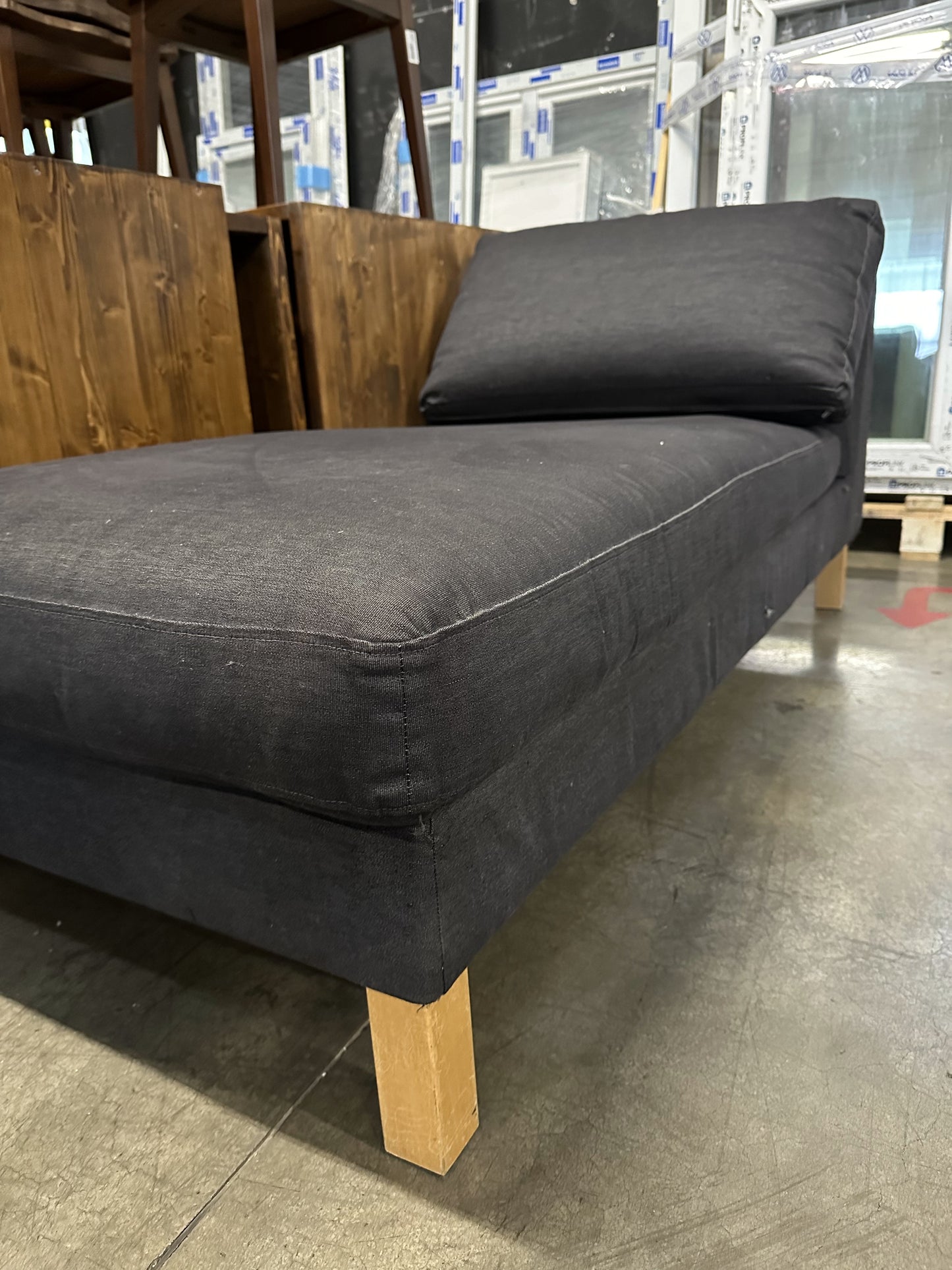 Rivestimento originale Ikea, sedia supplementare Longue - Ullevi grigio scuro (Usato)