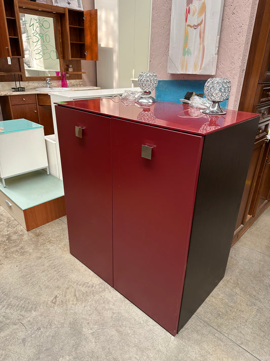 Armadio con ante, rosso rubino