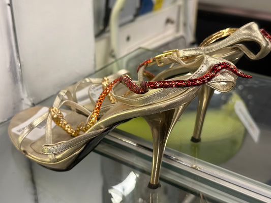 Scarpe Serpente color oro