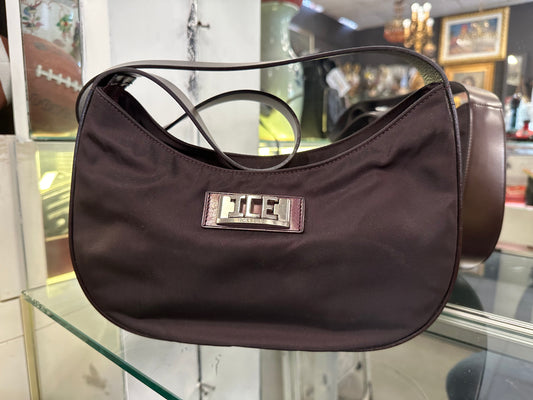 Borsa donna ICEBERG LEATHER & NYLON CROSSBODY BAG