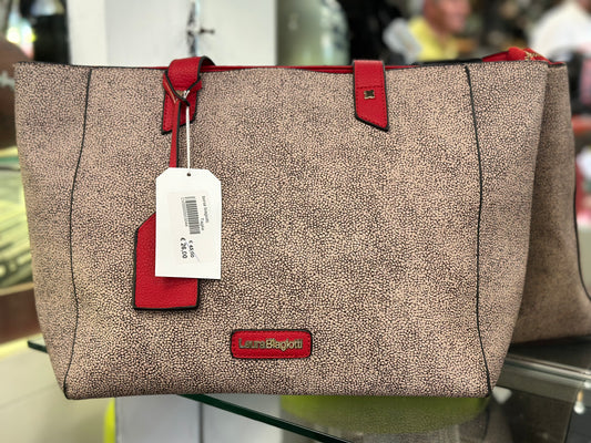 Borsa donna in similpelle shopping 2 manici a spalla a mano linea Tabitha bordo