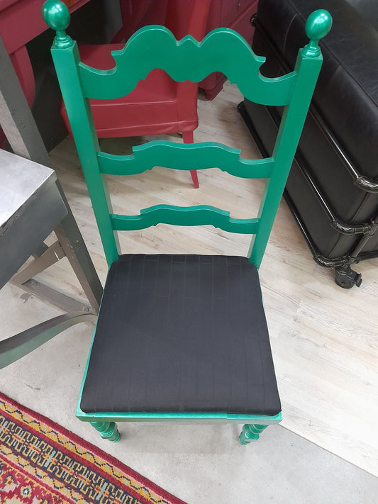 SEDIA verde metallizzata