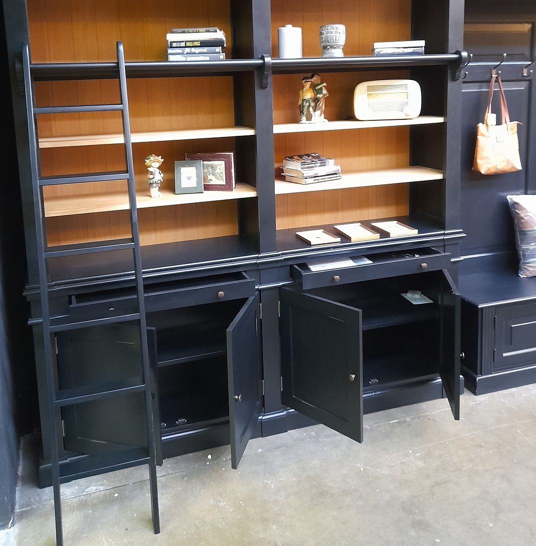 VERSAILLES - Libreria in legno di acacia nero