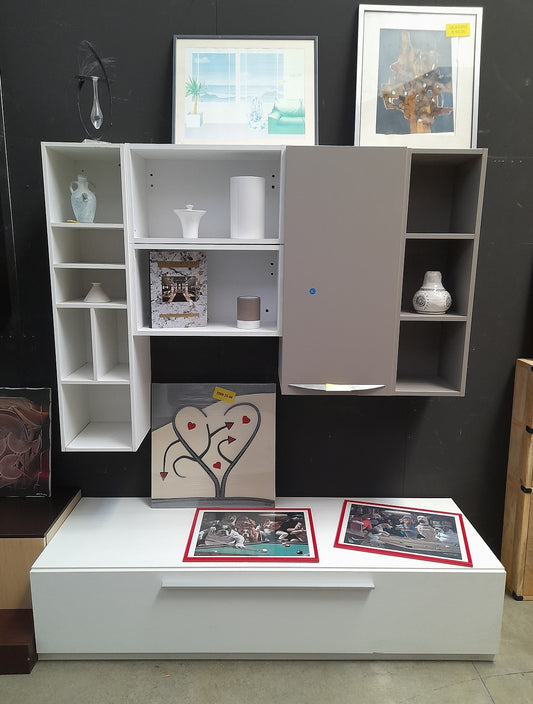 MOBILE soggiorno bianco/tortora