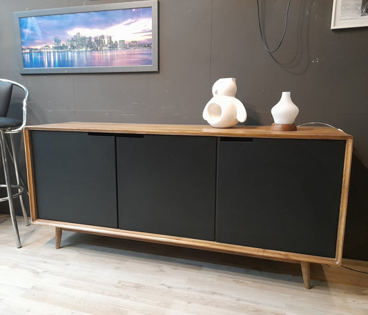 LENOX - Credenza 3 porte in mango e metallo