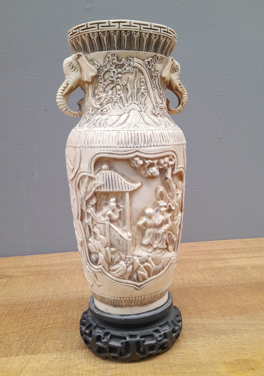 VASO Elephant intagliato