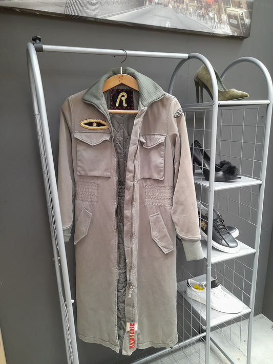 REPLAY cappotto lungo verde