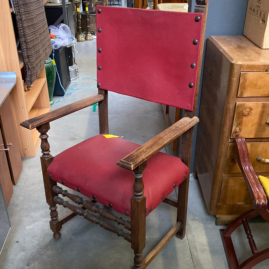 SEDIA in pelle rossa